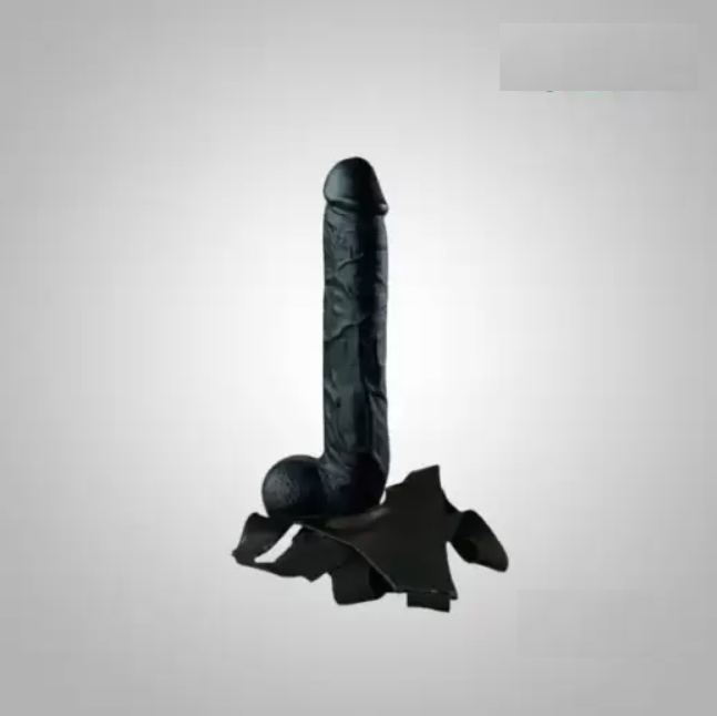 10 Inch Black Strap on Dildo